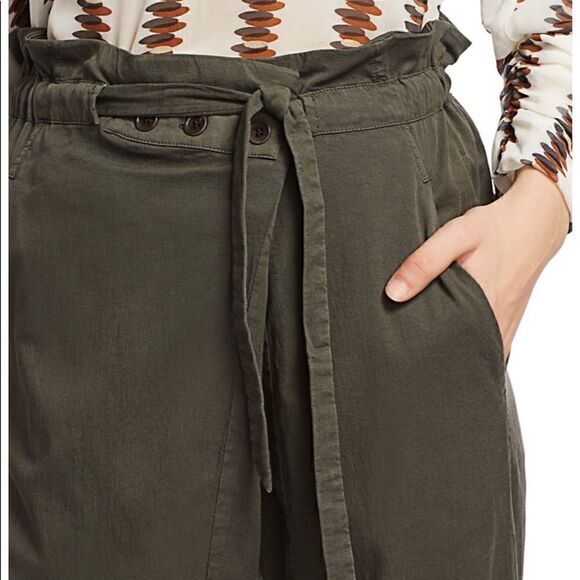 Munthe Women’s Green High-Rise Exhibit Paperbag Pants Size Medium - Picture 3 of 13